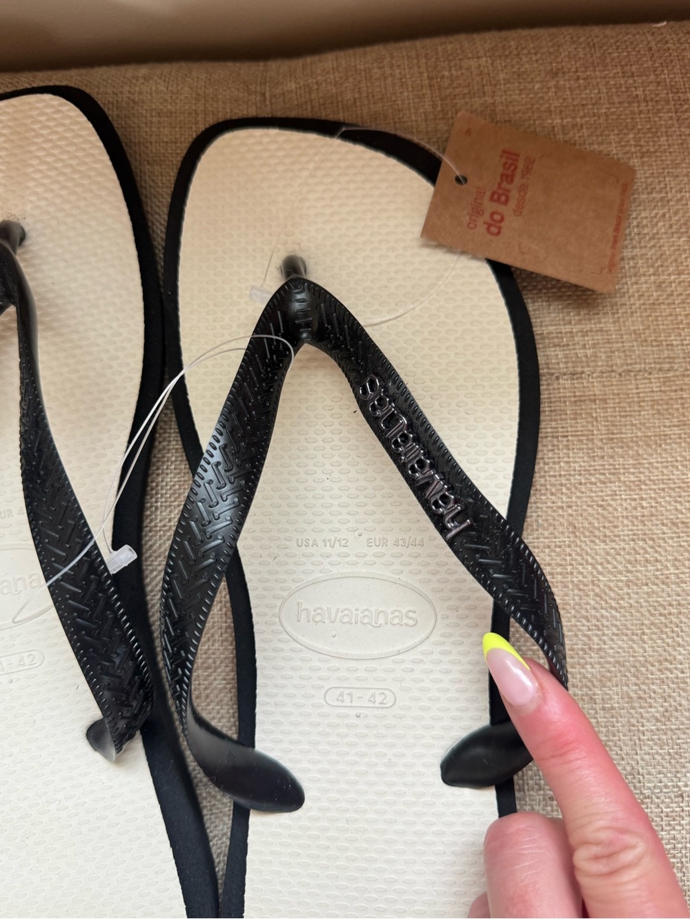 Havaianas Womens Square Fusion Thong Flip Flop Sandals Size 11/12 NWT - Picture 11 of 11